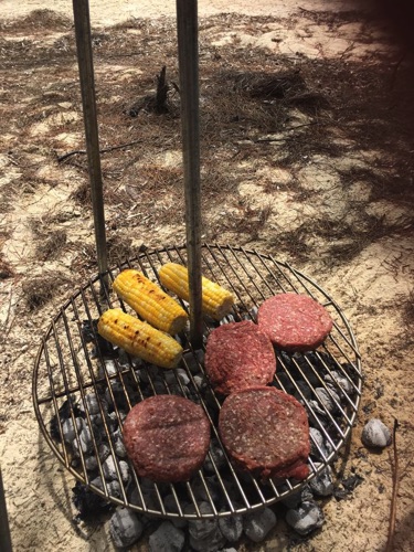 Corn on the cob on a grill